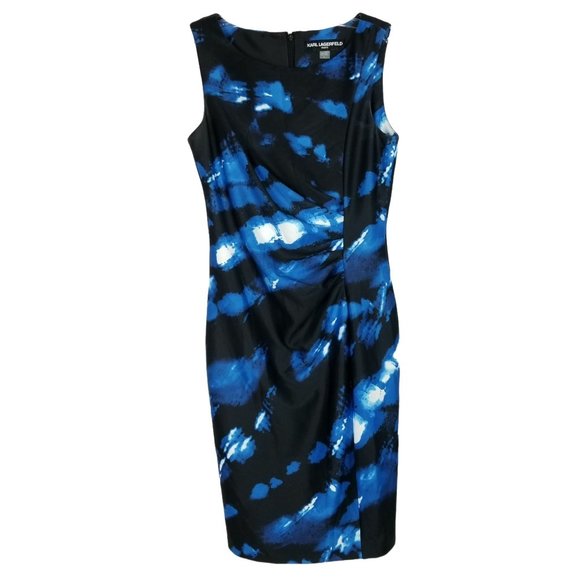 Karl Lagerfeld Dresses & Skirts - KARL LAGERFELD Sheath Dress Sleeveless Cinch Gathered Waist Women's size 6 EUC